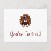 Thanksgiving Turkije U bent uitgenodigd briefkaart (Voorkant)