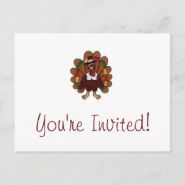 Thanksgiving Turkije U bent uitgenodigd briefkaart