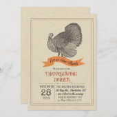 Thanksgiving Turkije Uitnodiging (Voorkant / Achterkant)