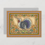 THANKSGIVING TURKIJE UNICORN, WEEFSELS BRIEFKAART (Voorkant / Achterkant)
