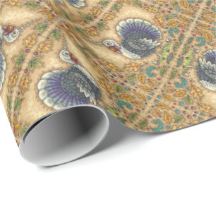 THANKSGIVING TURKIJE UNICORN, WEEFSELS CADEAUPAPIER