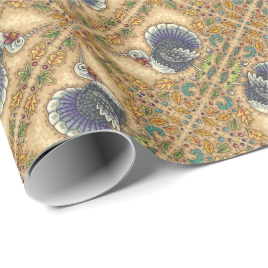 THANKSGIVING TURKIJE UNICORN, WEEFSELS CADEAUPAPIER (Rol Hoek)