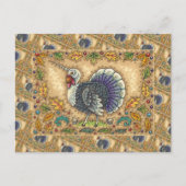 THANKSGIVING TURKIJE UNICORN, WEEFSELS, FEESTDAGENKAART (Voorkant)