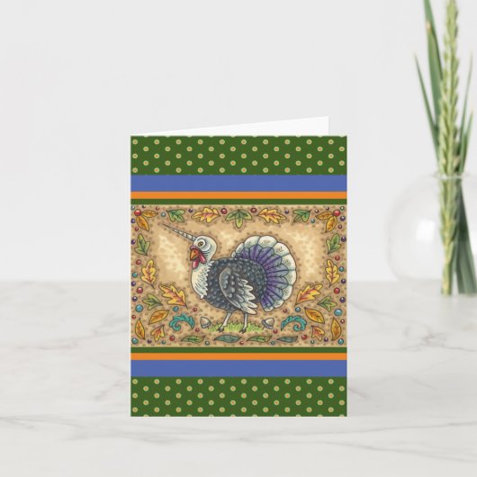 THANKSGIVING TURKIJE UNICORN, WEEFSELS KAART (Voorkant)