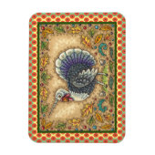 THANKSGIVING TURKIJE UNICORN, WEEFSELS MAGNEET (Verticaal)