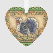 THANKSGIVING TURKIJE UNICORN, WEEFSELS ORNAMENT (voorkant)