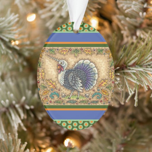 THANKSGIVING TURKIJE UNICORN, WEEFSELS ORNAMENT (Boom)