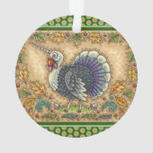 THANKSGIVING TURKIJE UNICORN, WEEFSELS ORNAMENT (achterkant)