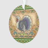 THANKSGIVING TURKIJE UNICORN, WEEFSELS ORNAMENT (voorkant)