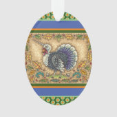 THANKSGIVING TURKIJE UNICORN, WEEFSELS ORNAMENT (voorkant)