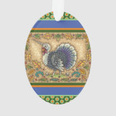 THANKSGIVING TURKIJE UNICORN, WEEFSELS ORNAMENT (achterkant)