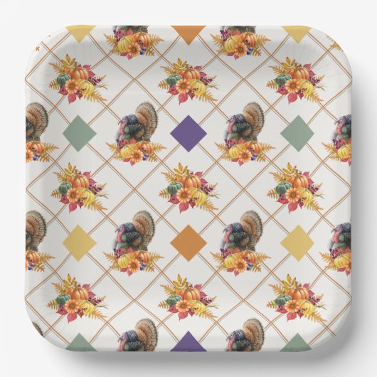 Thanksgiving Turkije Vakantiepapier Bord (Voorkant)