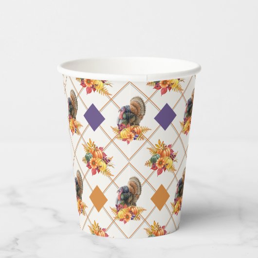 Thanksgiving Turkije Vakantiepapier Cups Papieren Bekers (Rechts)