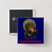  Thanksgiving Turkije Vierkante Button 5,1 Cm (Voorkant /achterkant)