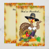 Thanksgiving Turkije voegt daaraan toe Uitnodiging (Voorkant / Achterkant)