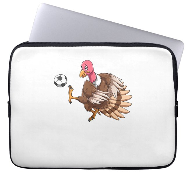 Thanksgiving Turkije voetbalsport T Laptop Sleeve (Voorkant)