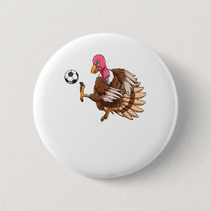 Thanksgiving Turkije voetbalsport T Ronde Button 5,7 Cm