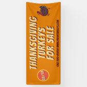 Thanksgiving Turkije Vogels Te Koop Business Banne Spandoek (Verticaal)