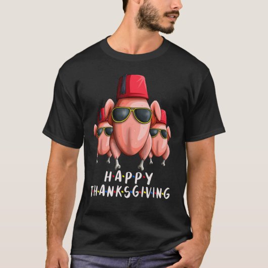 Thanksgiving Turkije voor vrienden Turkije T-shirt (Voorkant)