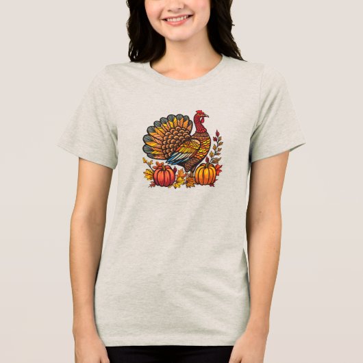 Thanksgiving Turkije Vrouwen T-shirt (Voorkant)