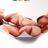 Thanksgiving Turkije Waterverf Afbeelding Wall Art Poster (Hoek)