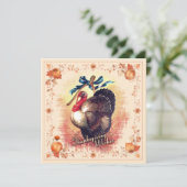 Thanksgiving Turkije wenst Kaart (Staand voorkant)