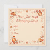 Thanksgiving Turkije wenst Kaart (Achterkant)