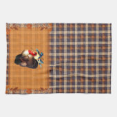 Thanksgiving Turkije wenst op Plaid Theedoek (Horizontaal)