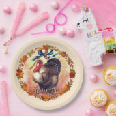 Thanksgiving Turkije wenst Papieren Bordje (Feest)