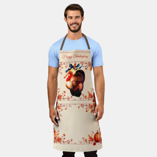 Thanksgiving Turkije wenst Schort (Gedragen)