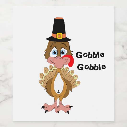 Thanksgiving Turkije Wijn Etiket (Enkel label)