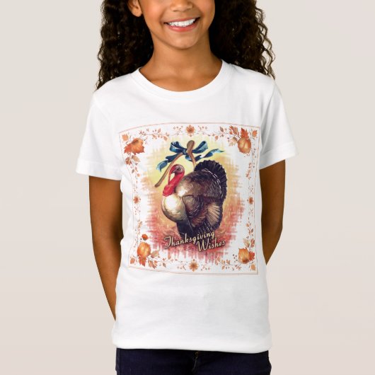 Thanksgiving Turkije wil kinderen T-shirt (Voorkant)