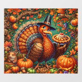 Thanksgiving Turkije Window Cling Raamsticker (Vel)