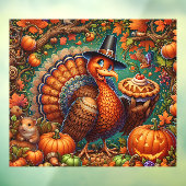 Thanksgiving Turkije Window Cling Raamsticker (Vel 3)