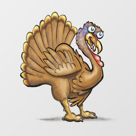 Thanksgiving Turkije Window Cling Raamsticker (Vel)