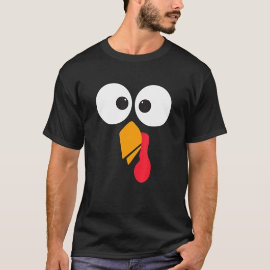 Thanksgiving Turkije wordt geconfronteerd met een T-shirt (Voorkant)