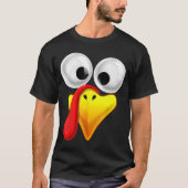 Thanksgiving Turkije wordt geconfronteerd met een  T-shirt (Voorkant)
