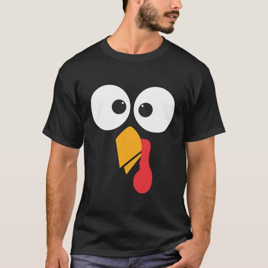 Thanksgiving Turkije wordt geconfronteerd met een  T-shirt (Voorkant)