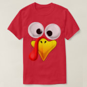 Thanksgiving Turkije wordt geconfronteerd met een  T-shirt (Design voorkant)