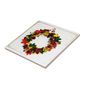 Thanksgiving Turkije Wreath Tegeltje (Zijkant)