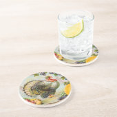 Thanksgiving Turkije Zandsteen Onderzetter (Zijkant)