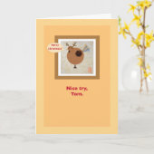 Thanksgiving tussen Vegan en vegetariër en carnivo Kaart (Gele Bloem)