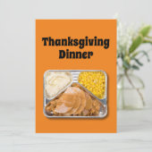 Thanksgiving tv-diner kaart (Staand voorkant)