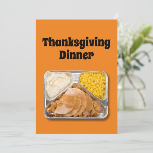 Thanksgiving tv-diner kaart (Staand voorkant)
