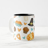 Thanksgiving Tweekleurige Koffiemok (Voorkant links)