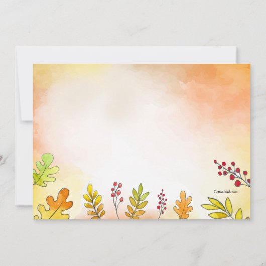 Thanksgiving tweeling verjaardagsfeestje kaart (Achterkant)