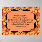 Thanksgiving tweeslachtig poster 1 thess 5:1618 NL (Voorkant)