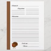 THANKSGIVING tweezijdige Recipe Pages (Achterkant)
