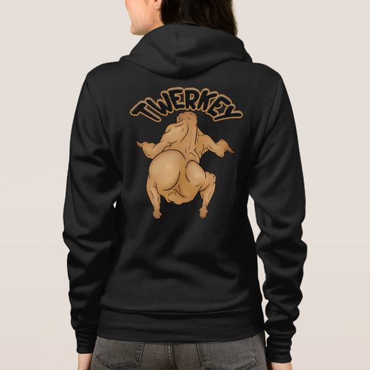 Thanksgiving Twerkey Adult Full-Zip Hoodie (Achterkant)