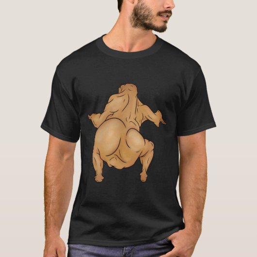 Thanksgiving Twerkey Basic Donkere T-Shirt (Voorkant)